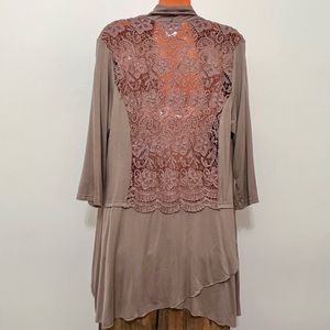 Lady Noie Open Front Waterfall Cardigan Resortwear Boho Gypsy